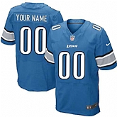 Men Nike Detroit Lions Customized Blue Team Color Stitched NFL Elite Jersey,baseball caps,new era cap wholesale,wholesale hats